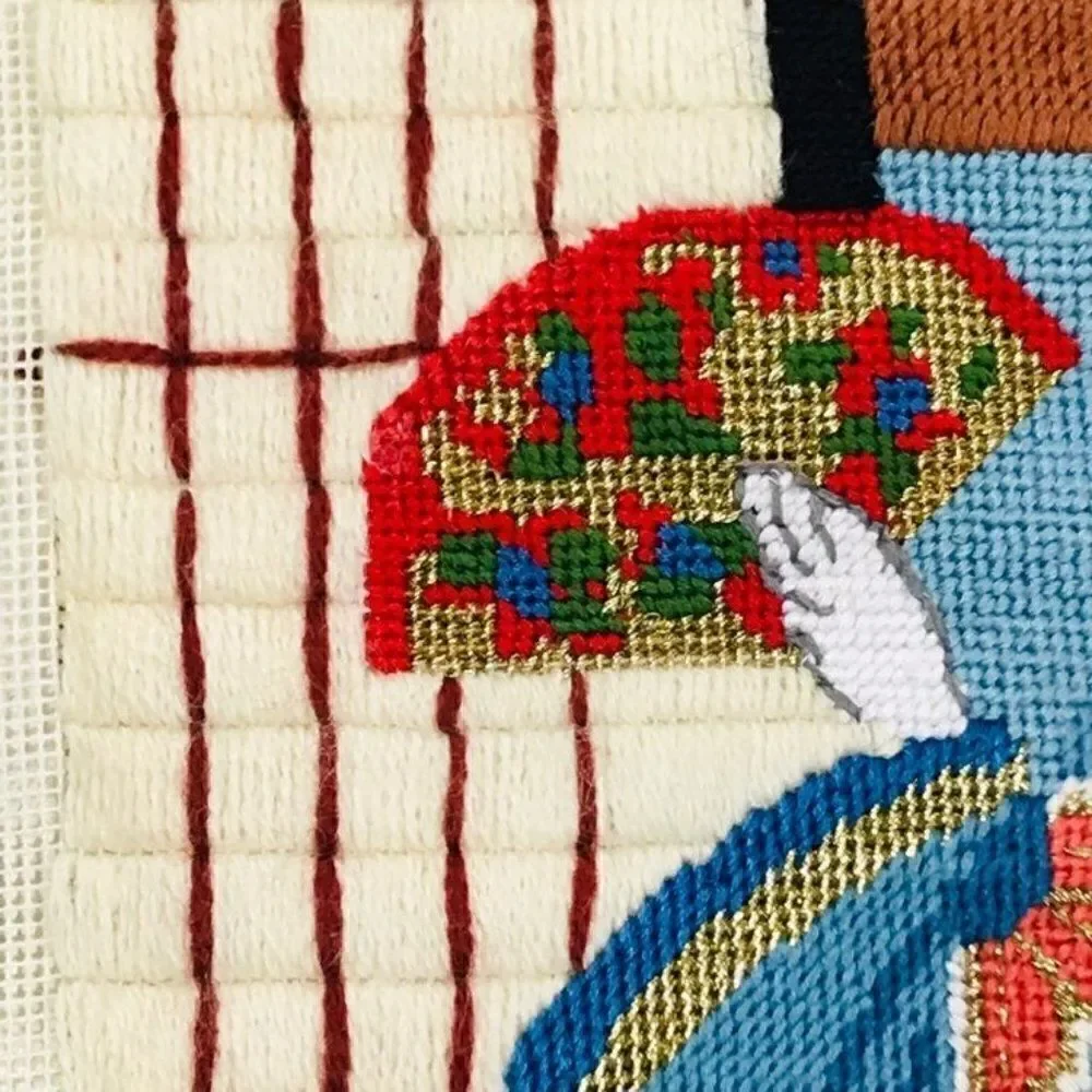 Embroidery Unfinished Canvas Oriental Japanese